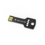 Custom made USB van metaal in sleutelvorm, gemaakt in Europa kleur zwart