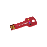 Custom made USB van metaal in sleutelvorm, gemaakt in Europa kleur rood
