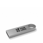 Custom made USB van metaal, klein en verstelbaar, gemaakt in Europa kleur zilver met afdrukgebied