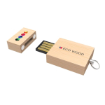 Custom made USB van hout met magneetsluiting, gemaakt in Europa kleur licht hout