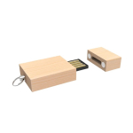 Custom made USB van hout met magneetsluiting, gemaakt in Europa kleur licht hout