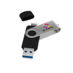 Custom made metale USB met Type C connector, gemaakt in Europa kleur zwart