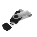 Custom made metale USB met Type C connector, gemaakt in Europa kleur zwart