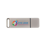 Custom made USB van metaal met sluitdop, gemaakt in Europa kleur zilver