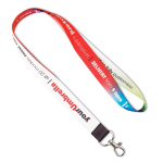 Voordelige polyester lanyard voor full colour bedrukking kleur wit