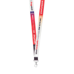 Voordelige polyester lanyard voor full colour bedrukking kleur wit