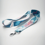 Voordelige polyester lanyard voor full colour bedrukking kleur wit