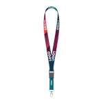 Full colour bedrukte lanyard met gesp kleur wit