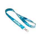 Full-colour bedrukte keycords van gerecycled plastic RPET Sublim kleur wit