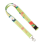 Full-colour bedrukte keycords van gerecycled plastic RPET Sublim kleur wit