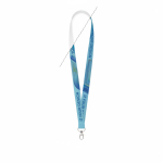 Full-colour bedrukte keycords van gerecycled plastic RPET Sublim kleur wit weergave met bedrukking