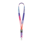 Custom made afneembare lanyard van RPET voor sublimatie kleur wit