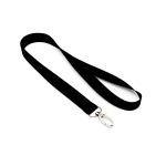 Voordelige bedrukte polyester lanyard van 15, 20 of 25 mm kleur zwart