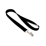 Voordelige bedrukte polyester lanyard van 15, 20 of 25 mm kleur zwart