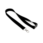 Voordelige bedrukte polyester lanyard van 15, 20 of 25 mm kleur zwart