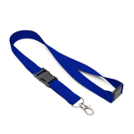 Voordelige polyester keycord met gesp Regular Plus kleur electrisch blauw