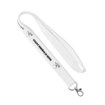 Duurzame lanyard van biologisch katoen voor evenementen kleur wit