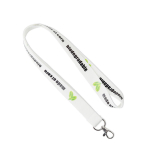Custom made lanyard van maïszetmeel met karabijnhaak kleur wit zevende weergave