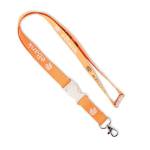 Custom made afneembare lanyard van maïszetmeel kleur wit