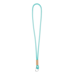 Custom made buisvormige polyester lanyard met bamboedetail