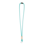Custom made buisvormige polyester lanyard met bamboedetail