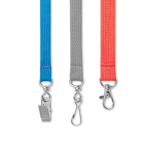 Lanyard bedrukken met een breedte van 10, 12 of 15 mm kleur blauw achtste weergave