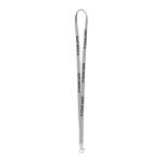 Lanyard bedrukken met een breedte van 10, 12 of 15 mm kleur grijs weergave met bedrukking