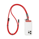 Custom made verstelbare lanyard met Type C oplaadkabel voor mobiel kleur rood