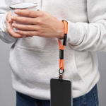 Custom made polsband om de mobiel op te laden met Type C oplader kleur oranje