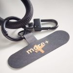 Custom made verstelbare lanyard voor de mobiel met Type C oplader kleur zwart vijfde weergave
