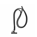 Custom made verstelbare lanyard voor de mobiel met Type C oplader kleur zwart weergave met bedrukking