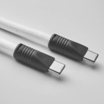 Custom made verstelbare lanyard voor de mobiel met Type C oplader kleur wit vijfde weergave