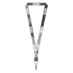 Custom made polyester lanyard met badgehouder voor sublimatie kleur wit