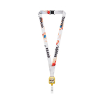 Custom made polyester lanyard met badgehouder voor sublimatie kleur geel
