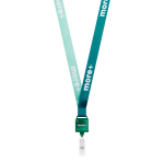 Custom made polyester lanyard met badgehouder voor sublimatie kleur groene fles