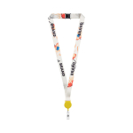 Custom made RPET lanyard met badgehouder voor sublimatie kleur geel derde weergave