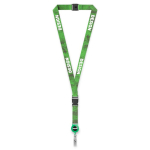 Custom made lanyard voor sublimatie met afneembare badgehouder kleur groene fles