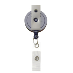 Custom made ronde intrekbare badgehouder, personaliseerbaar ⌀2.8 kleur ultramarijn blauw derde weergave