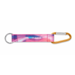 Custom made polyester sleutelhanger met karabijnhaak voor sublimatie kleur oranje