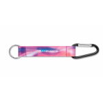 Custom made sleutelhanger van RPET met karabijnhaak voor sublimatie kleur zwart