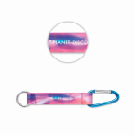 Custom made sleutelhanger van RPET met karabijnhaak voor sublimatie kleur blauw
