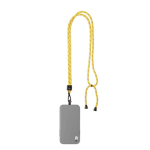 Custom made verstelbare polyester lanyard voor de mobiel kleur geel