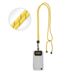 Custom made verstelbare polyester lanyard voor de mobiel kleur geel vijfde weergave