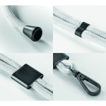 Custom made verstelbare tweekleurige lanyard van RPET voor de mobiel kleur donkerrood vijfde weergave