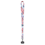 Custom made lanyard voor de smartphone met ophangpatch kleur wit