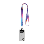 Custom made lanyard voor de smartphone met ophangpatch kleur wit
