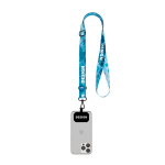 Custom made lanyard voor de smartphone met ophangpatch kleur wit
