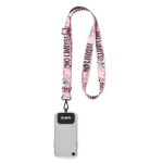 Custom made verstelbare RPET badgehouder lanyard voor sublimatie kleur wit