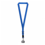 Custom made verstelbare geweven telefoon-schouderband kleur blauw weergave met bedrukking