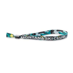 Polyester stoffen armband met inviolabele sluiting kleur wit